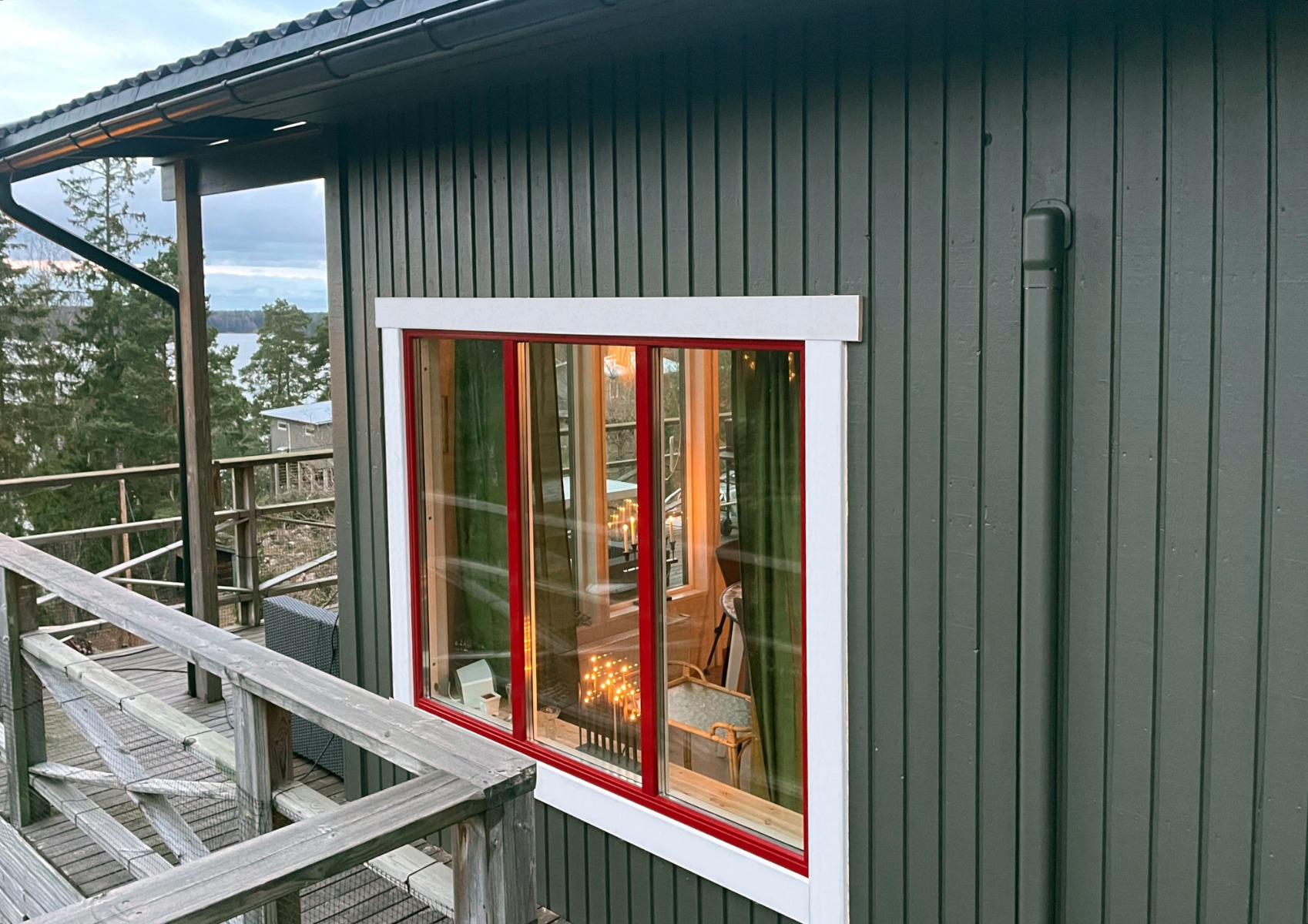 Bleckhall Fast fönster Trä/Alu 3-glas
