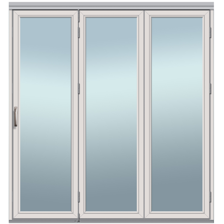 Bleckhall Vikdörr Trä/Alu 3-delad 2-glas