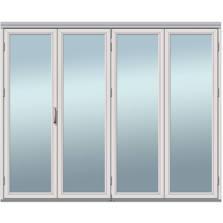 Bleckhall Vikdörr Trä 4-delad 2-glas