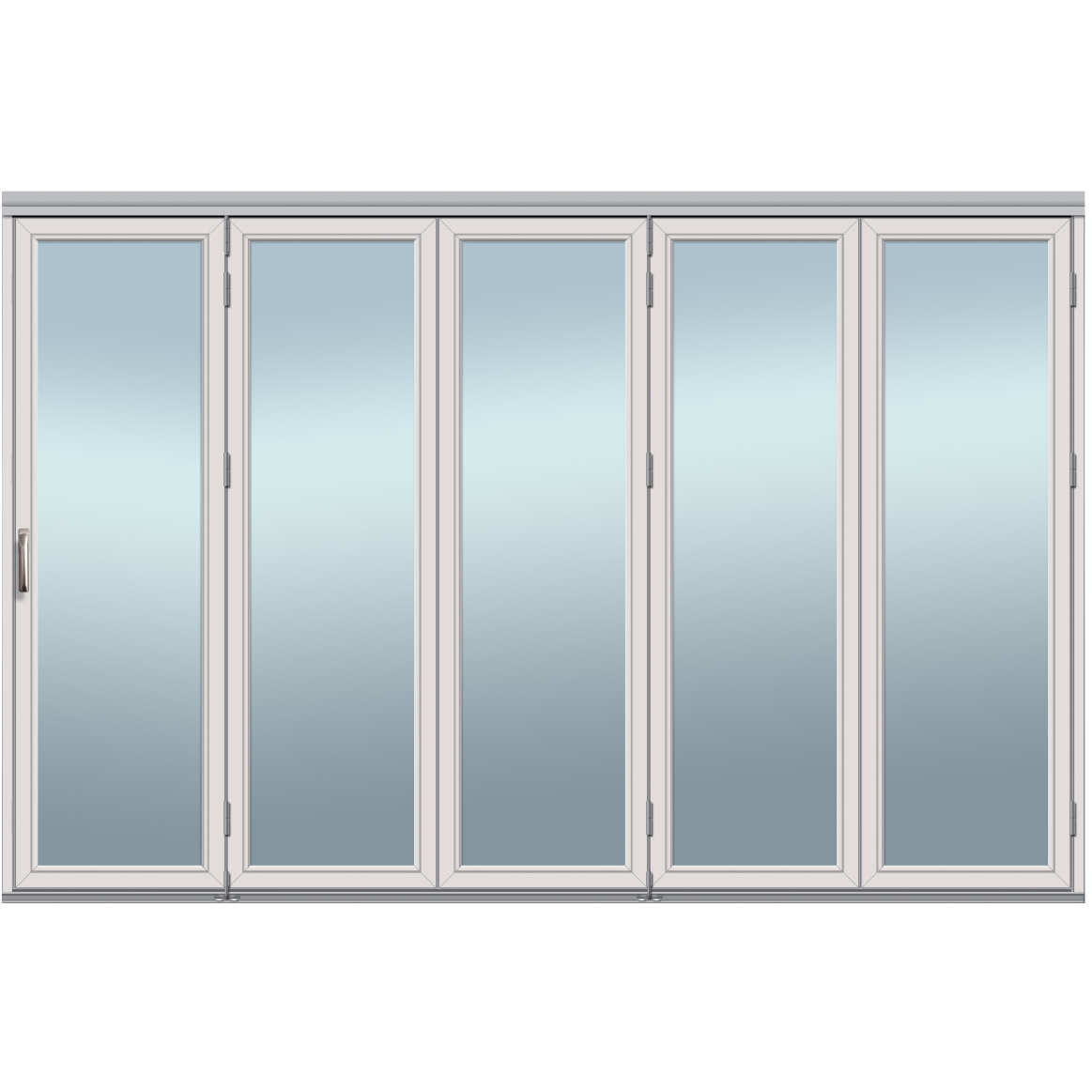 Bleckhall Vikdörr Trä 5-delad 2-glas