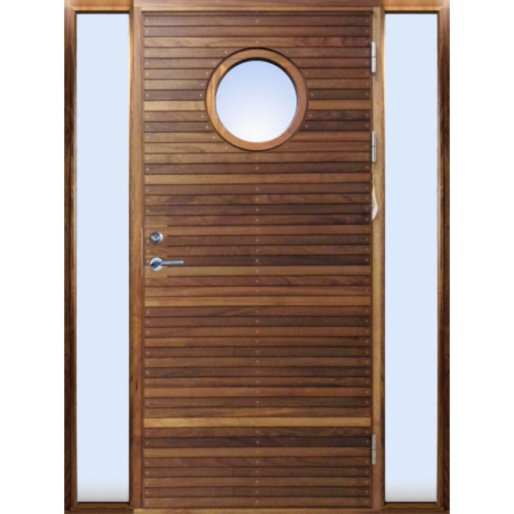 Bovallstrand Resö Teak Runt Glas med två sidoljus