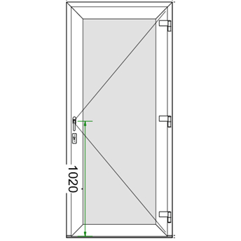 Bleckhall Altandörr Helglas PVC 2-glas