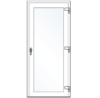 Bleckhall Altandörr Helglas PVC 3-glas