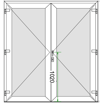 Bleckhall Paraltandörr Helglas PVC 2-glas
