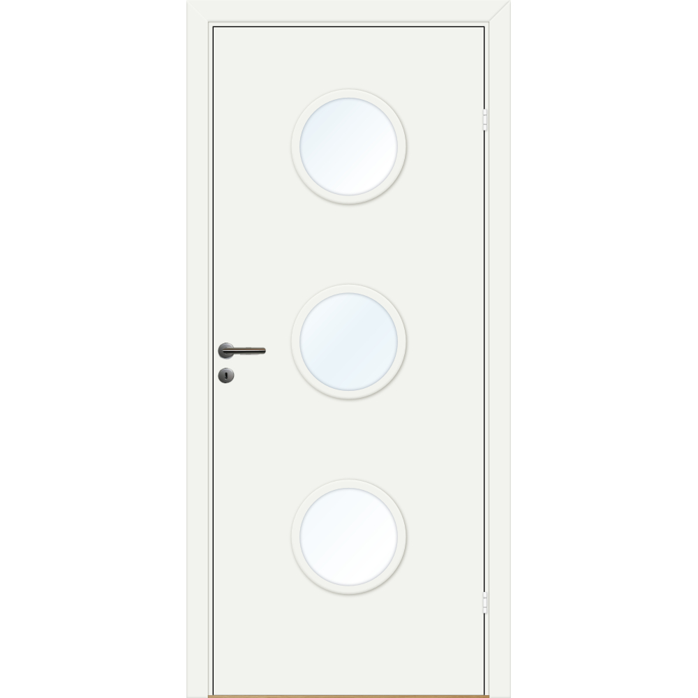 Bleckhall formpressad kompakt innerdörr 3R glas