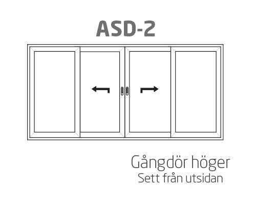 NorDan HelAlu Skjutdörr ASD-2