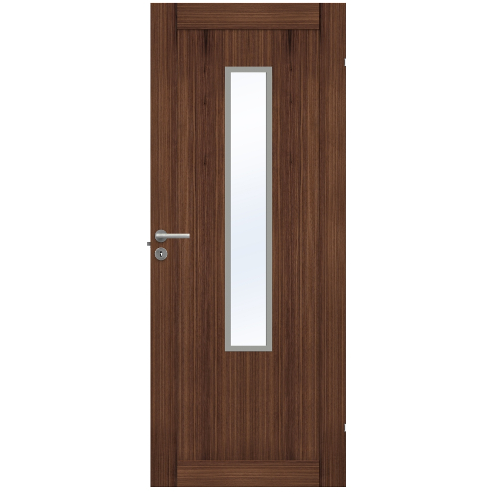 Swedoor Unique 01L GWA1120 Valnöt Innerdörr Glas