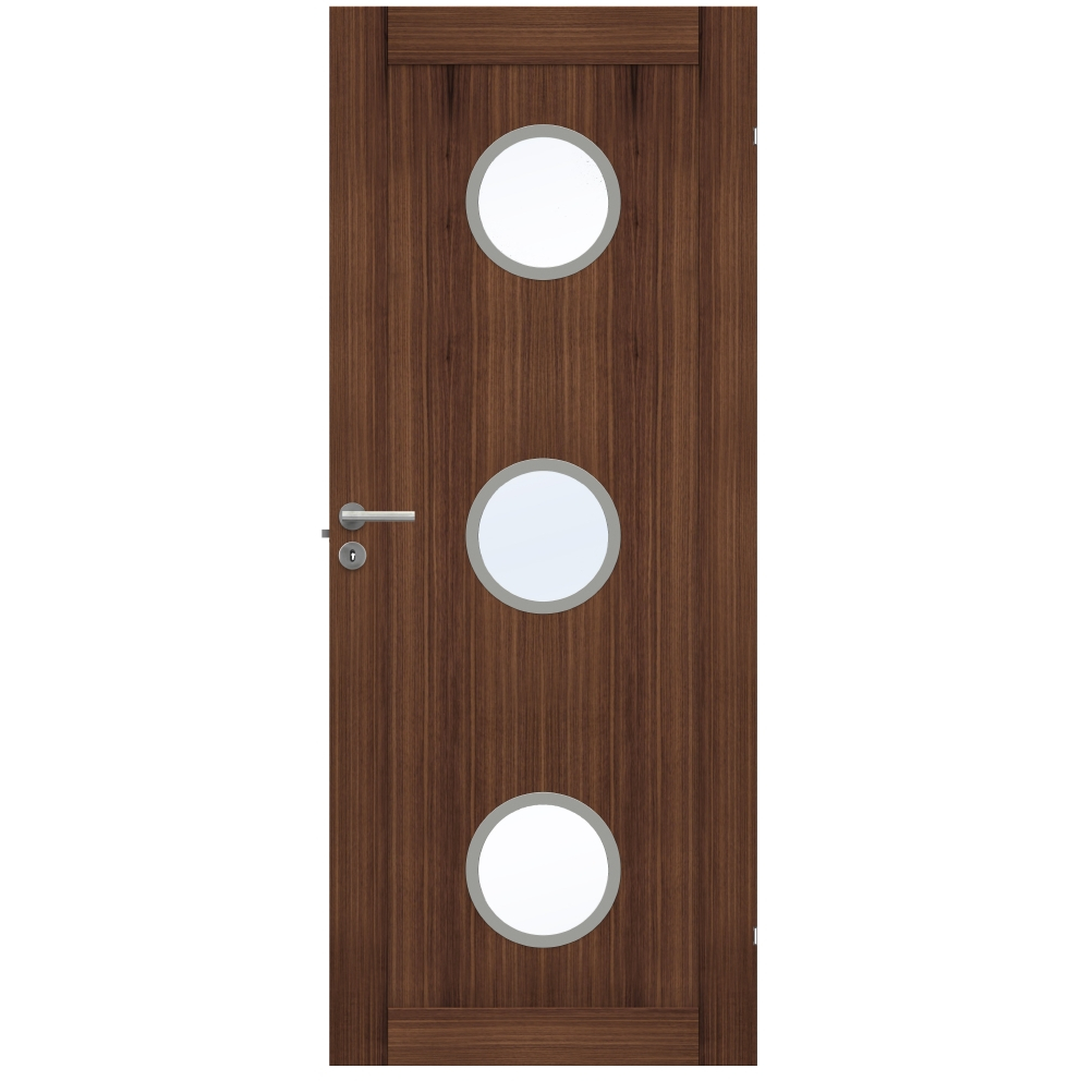 Swedoor Unique 01L GWA330 Valnöt Innerdörr Glas