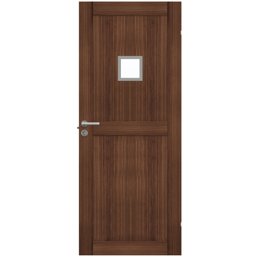 Swedoor Unique 02L GWA120 Valnöt Glas Innerdörr