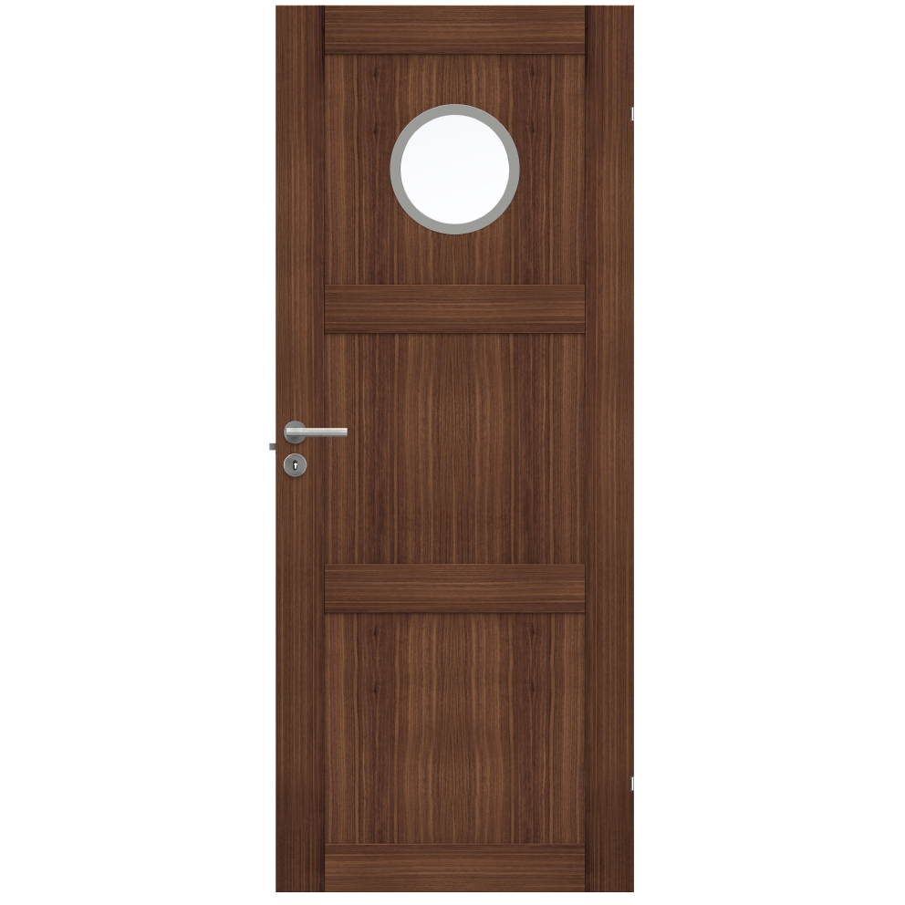 Swedoor Unique 03L GWA130 Valnöt Glas Innerdörr