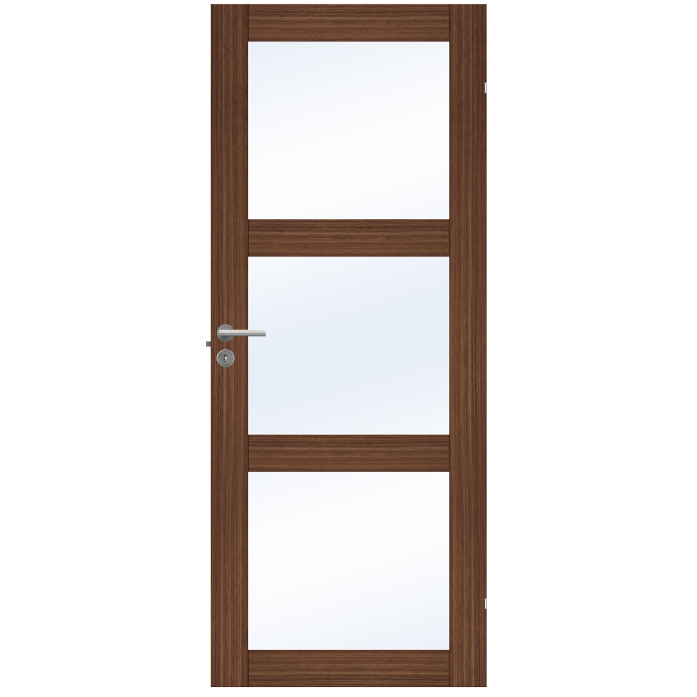 Swedoor Unique GW03L Valnöt Glas Innerdörr