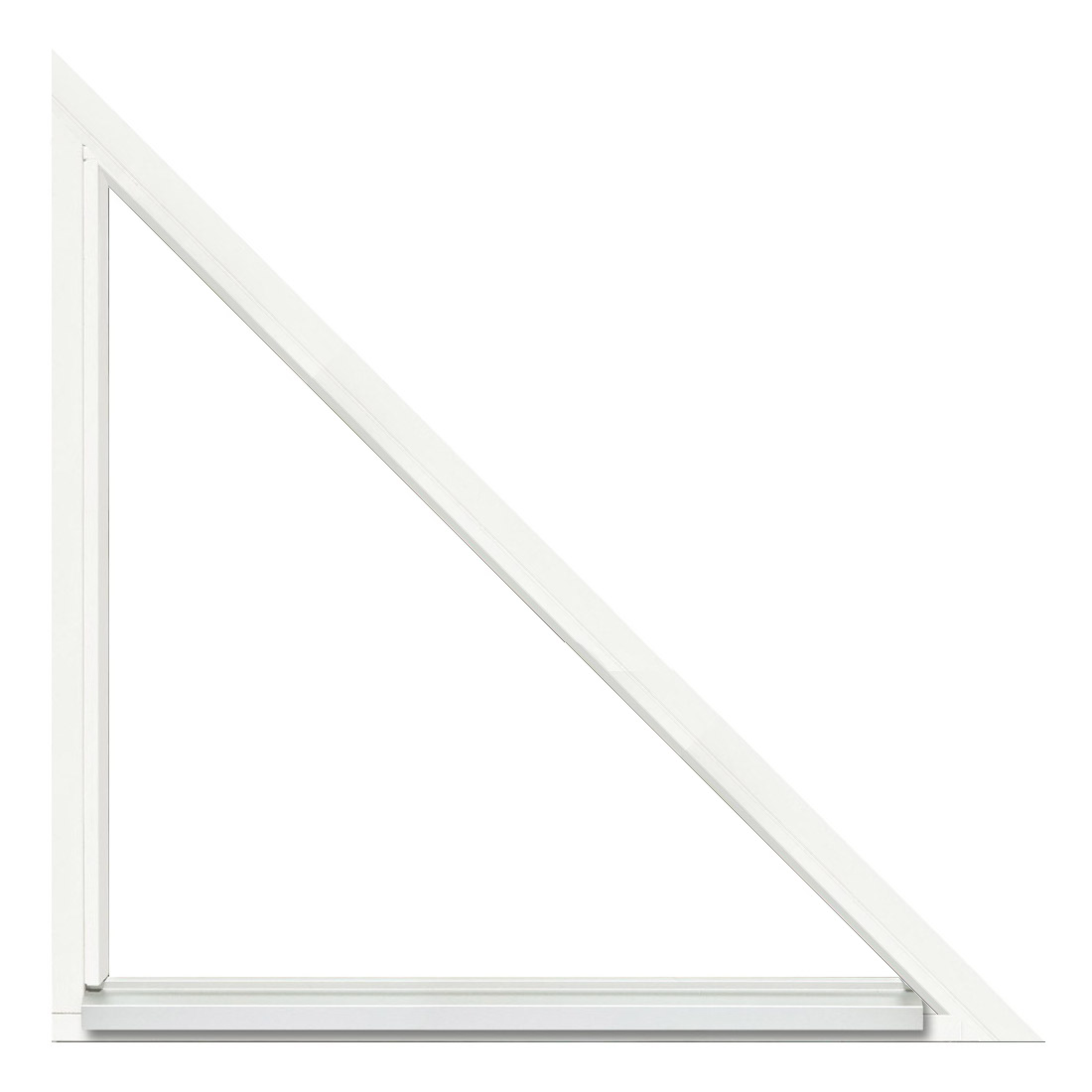Bleckhall Fast Trekantigt fönster Trä 3-glas