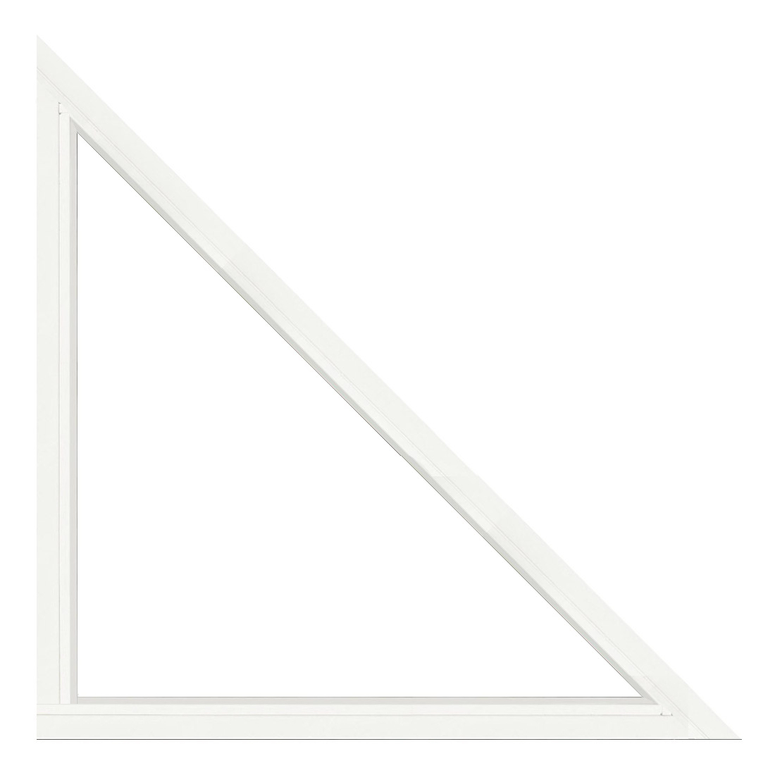 Bleckhall Fast Trekantigt fönster Trä/Alu 3-glas